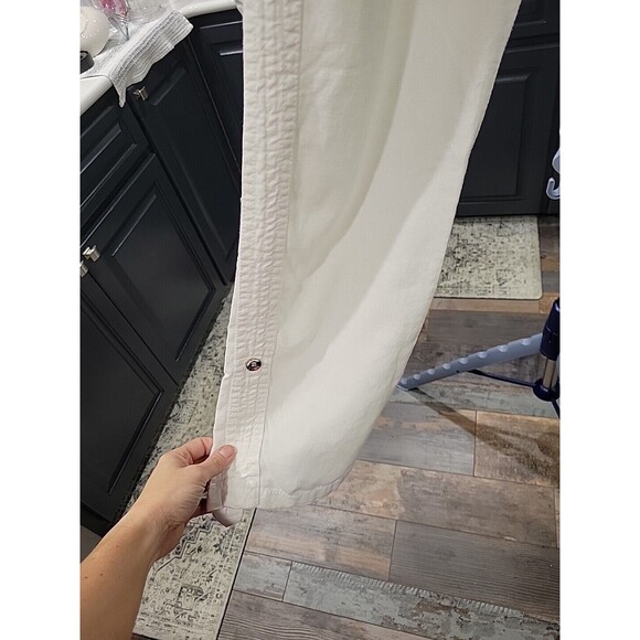 Womens Size Small White Kate Parks Linen/Rayon 23.5 Inseam, EUC! - Picture 3 of 5